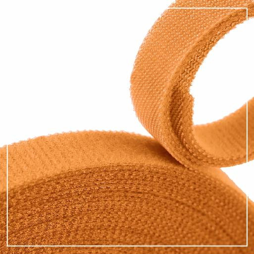 Nylon Velcro Hoop Tape 20 mm complet - ORANGE