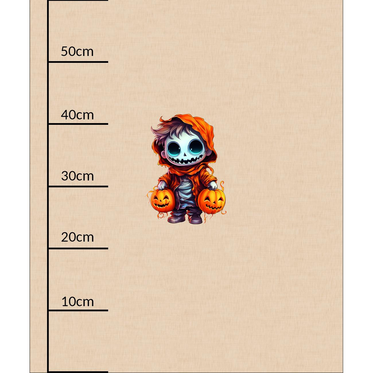 Skeleton and pumpkin cute halloween wz.8  - panel (60cm x 50cm) Panama 220g