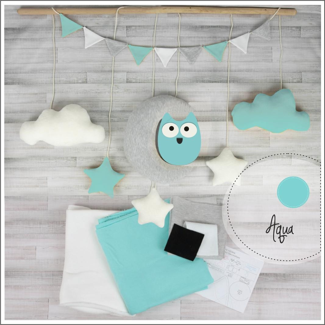 SET GIRLAND - OWL + paper cutout 