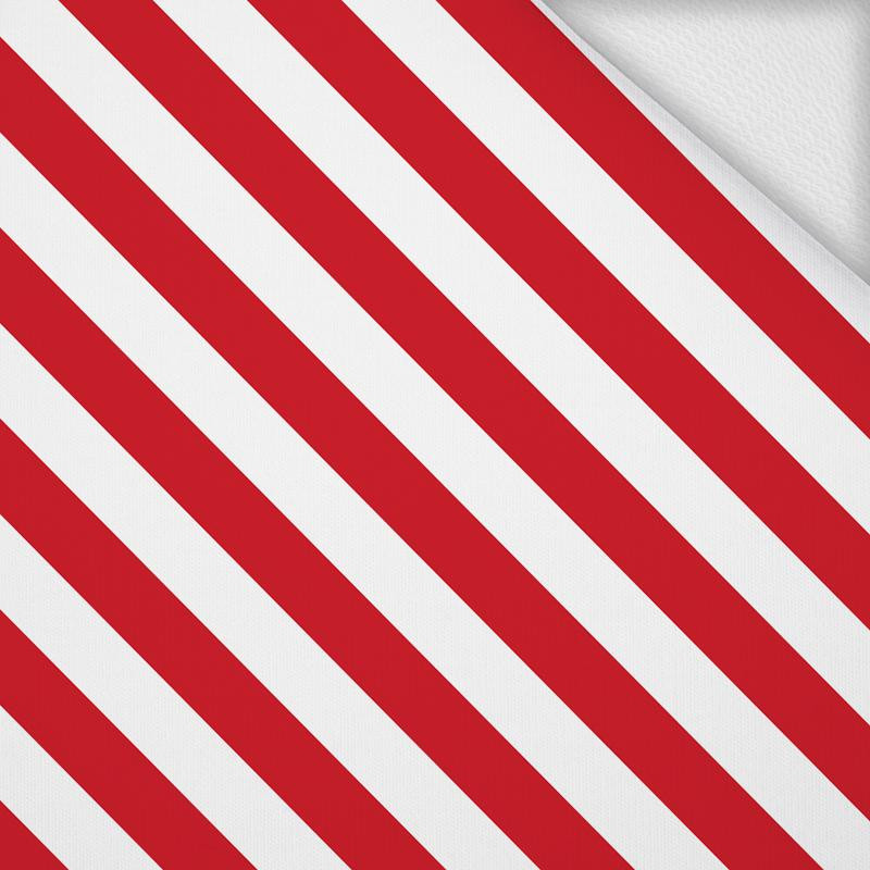 DIAGONAL STRIPES / red - looped knit 