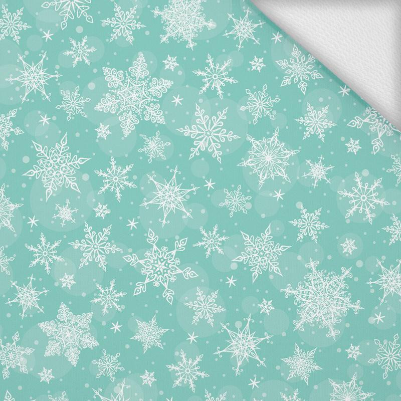 SNOWFLAKES PAT. 2 / mint - looped knit 