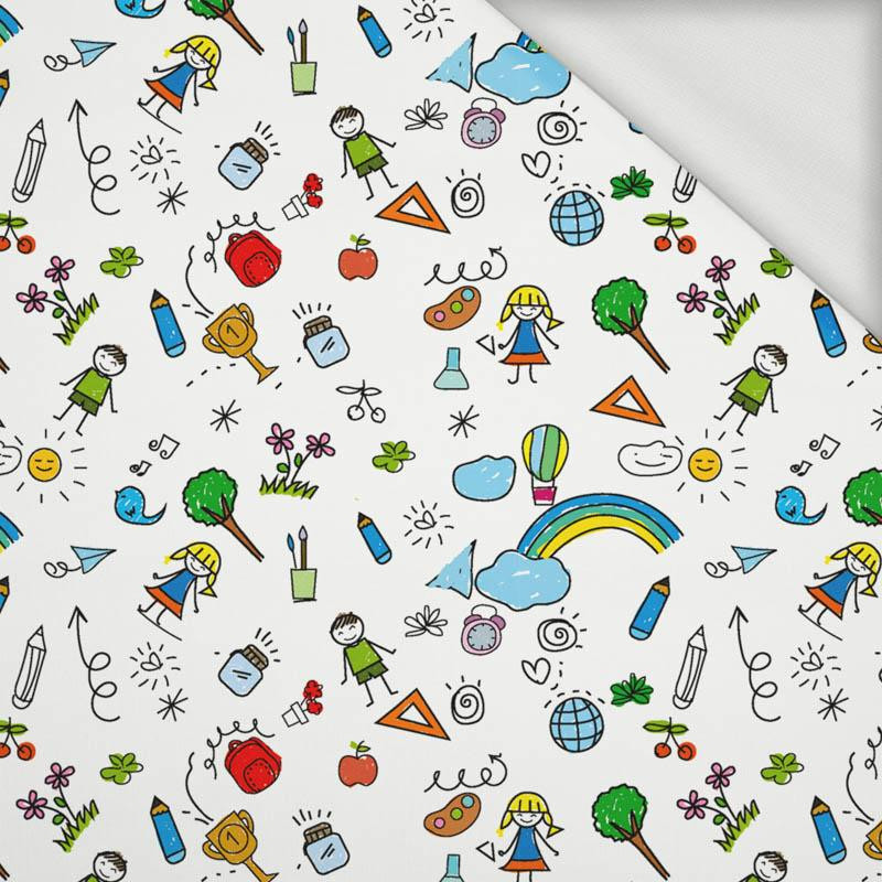 COLOR ( CHILDREN'S DRAWINGS ) - looped knit fabric