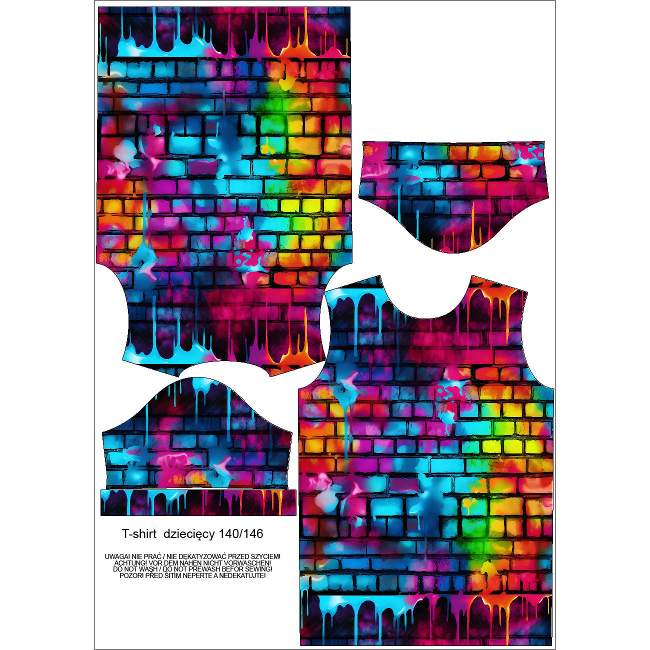 KID’S T-SHIRT (128-134) -  STREET GRAFFITI WZ.3 - sewing set