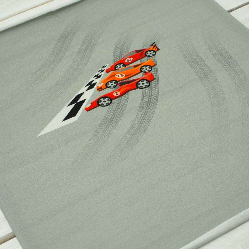 FAST WHEELS / red - panel single jersey TE210