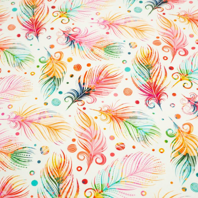 RAINBOW FEATHERS - Viskose-Jersey WE210