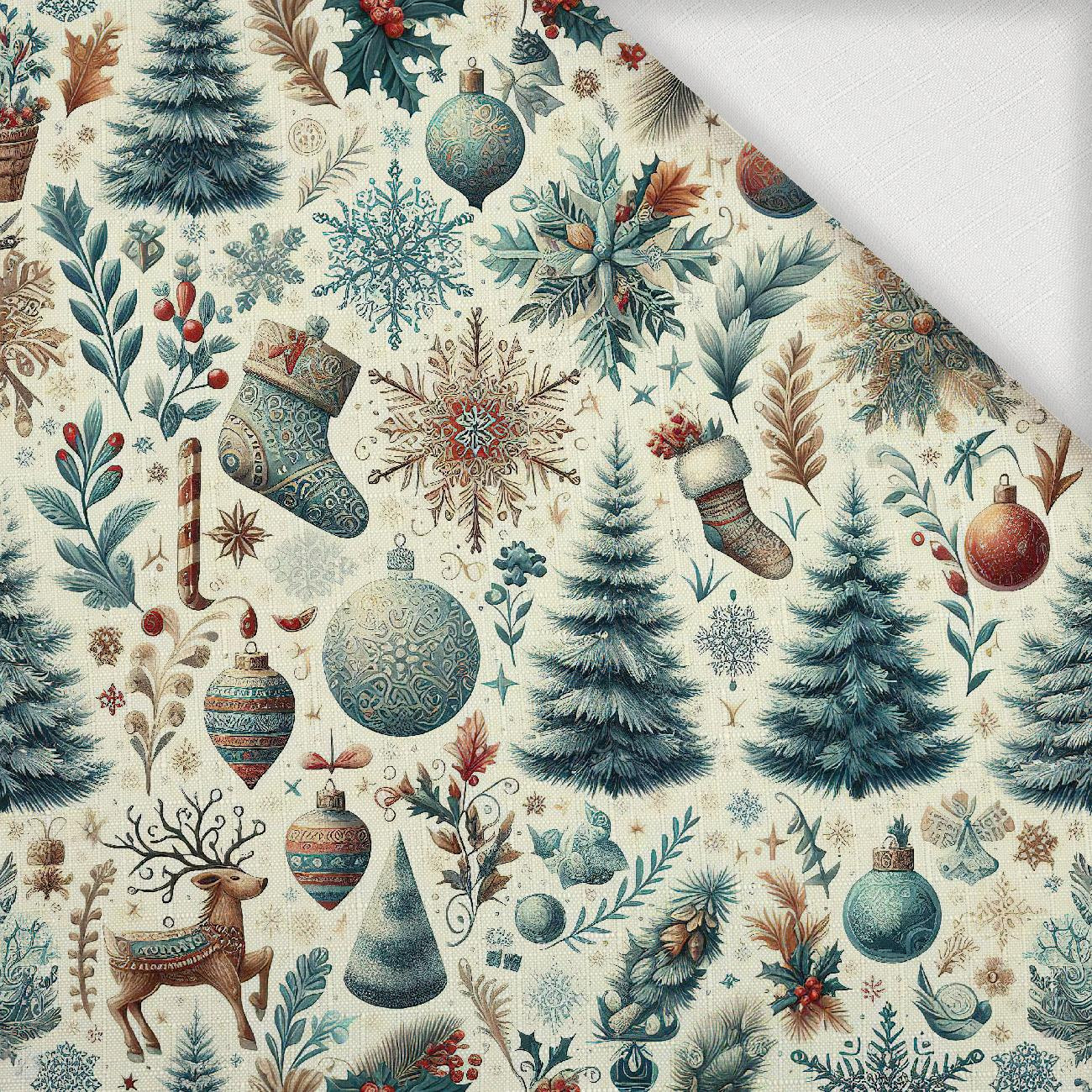 Vintage Christmas wz.26 - Woven Fabric for tablecloths