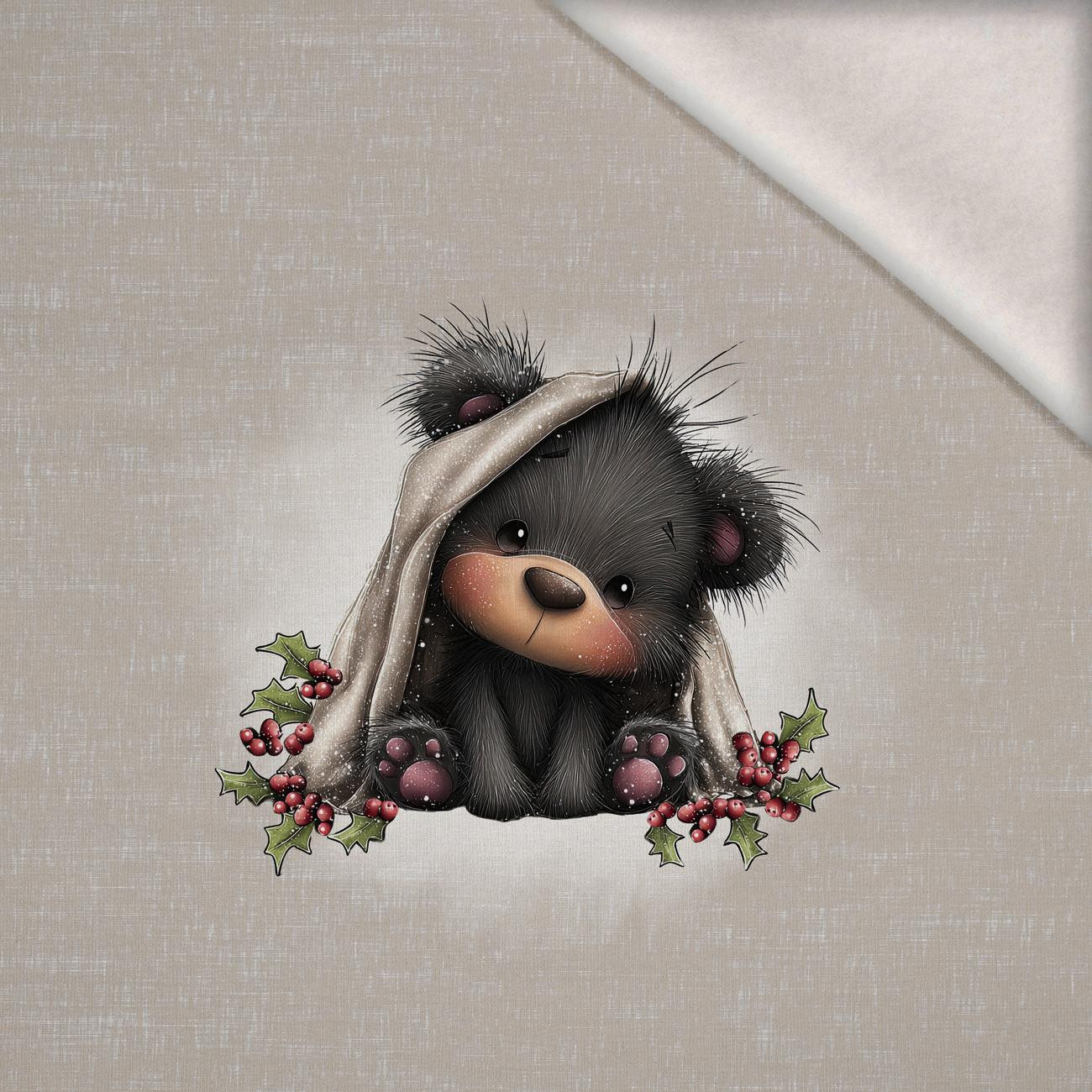 WINTER ANIMALS wz.8 - panel (60cm x 50cm) brushed knitwear with elastane ITY