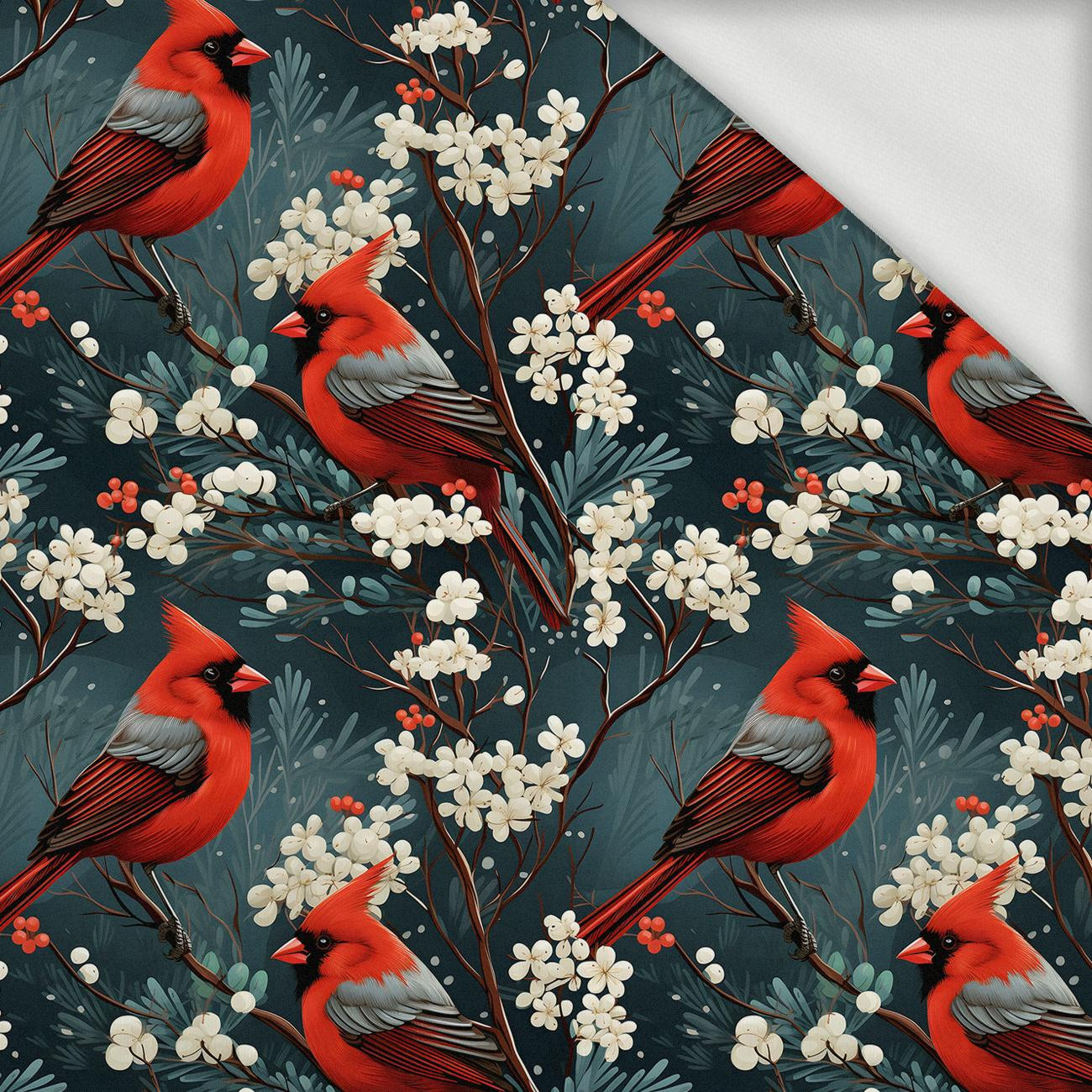 WINTER FLOWERS WZ.16 - looped knit fabric