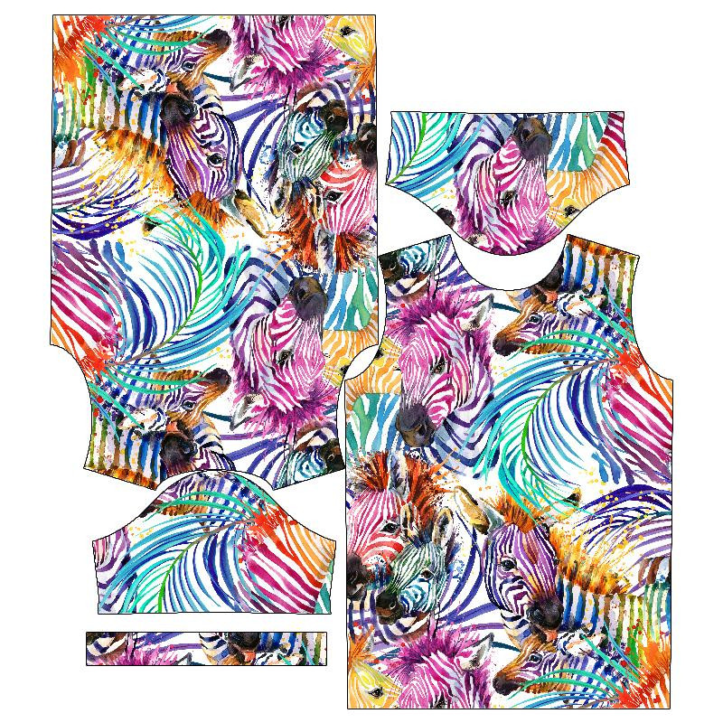 KID’S T-SHIRT- RAINBOW ZEBRA- single jersey