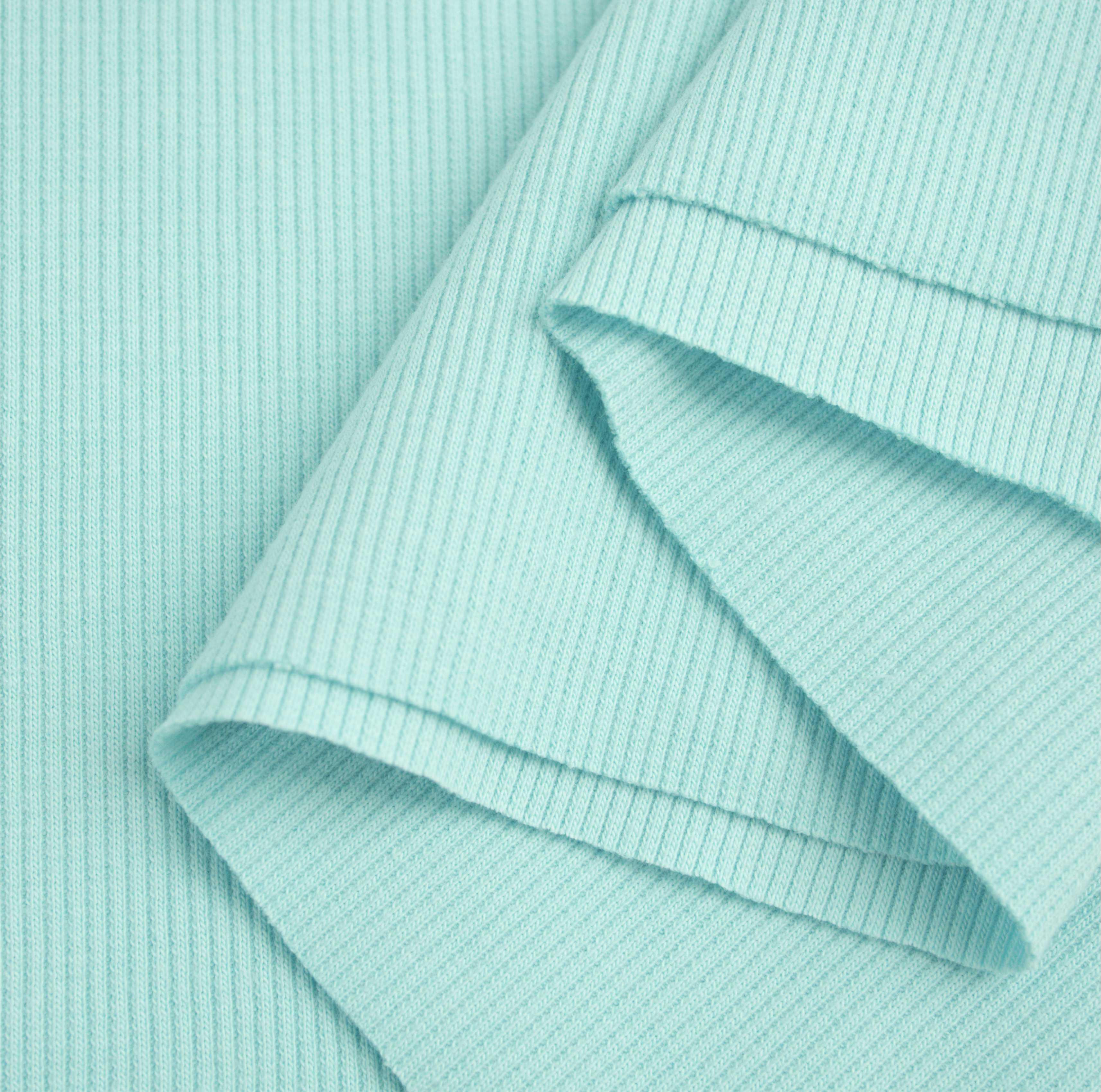 D-180 AQUA - Ribbed knit fabric