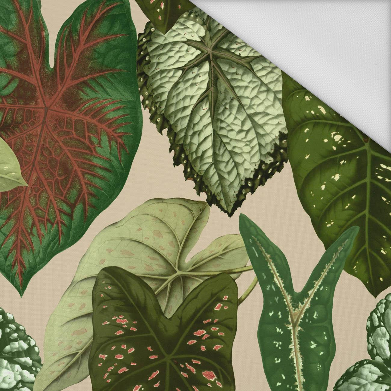 PARADISE LEAVES pat. 1 (SAFARI) - Waterproof woven fabric
