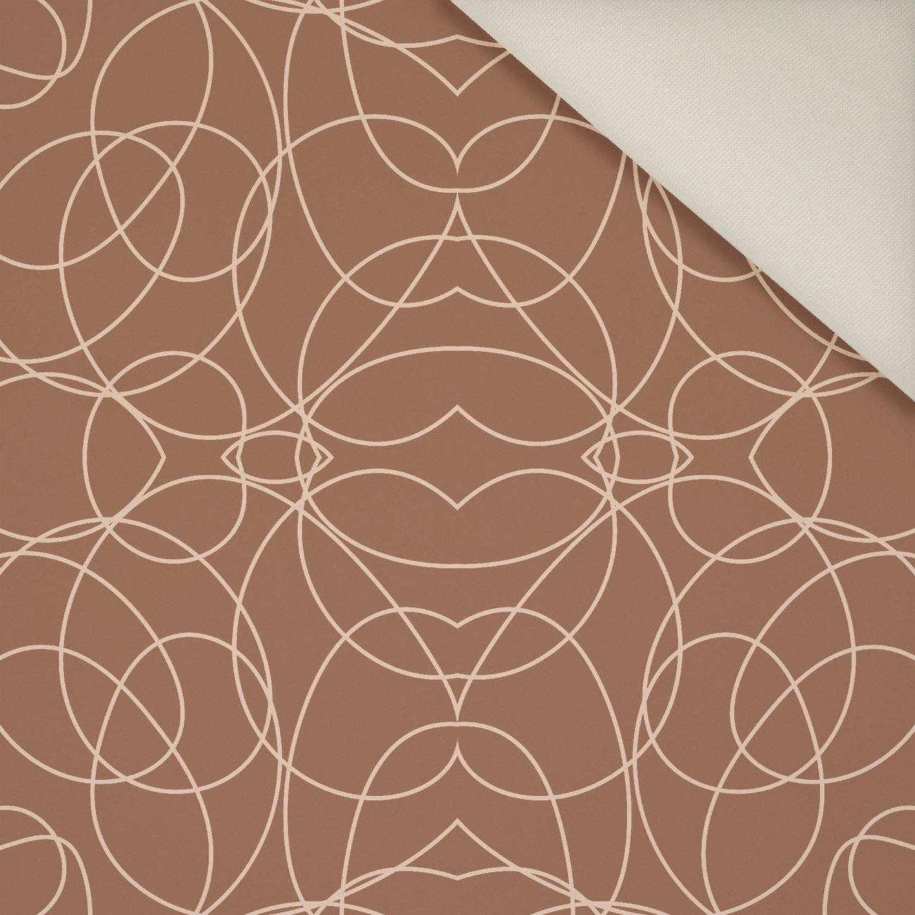 Geometric /Mocha Mousse- Upholstery velour 