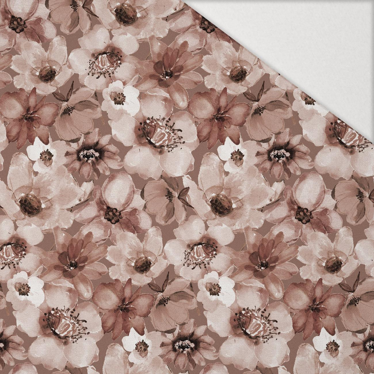 FLOWERS wz.1 / Mocha Mousse  - Hydrophobic brushed knit