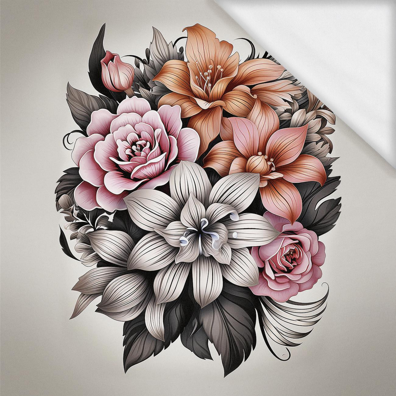 BOUQUET OF FLOWERS WZ.10 - panel (60cm x 50cm)  Cotton woven fabric