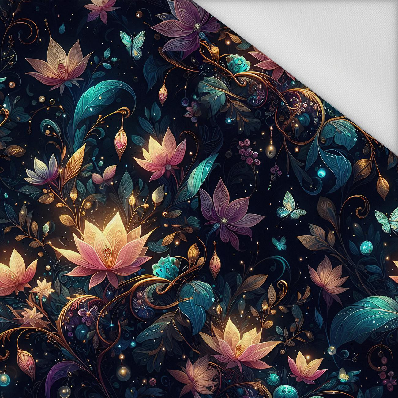 Butterfly & Flowers wz.6 - Waterproof woven fabric