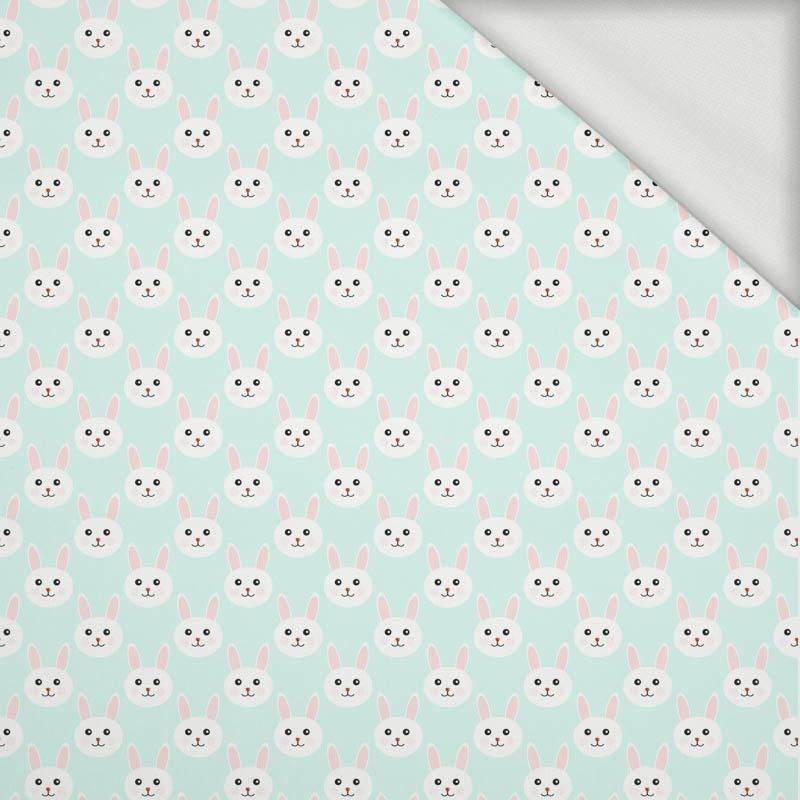 BUNNIES / light mint - looped knit 