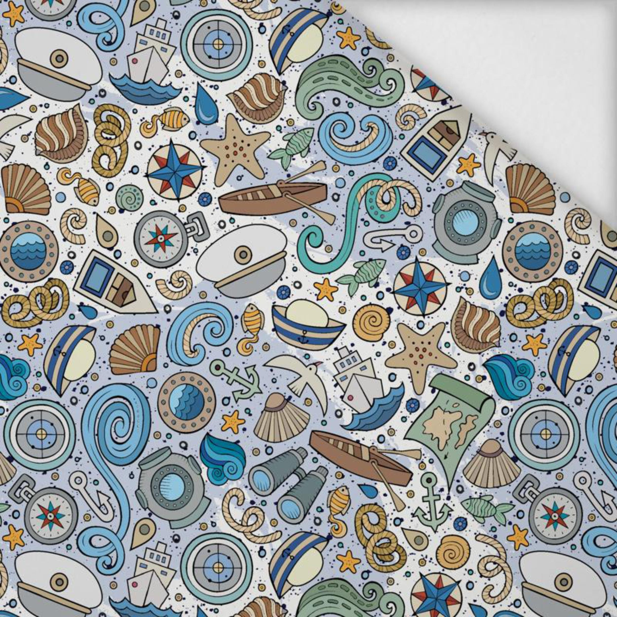 IN THE SEA / white  - Hydrophobic brushed knit