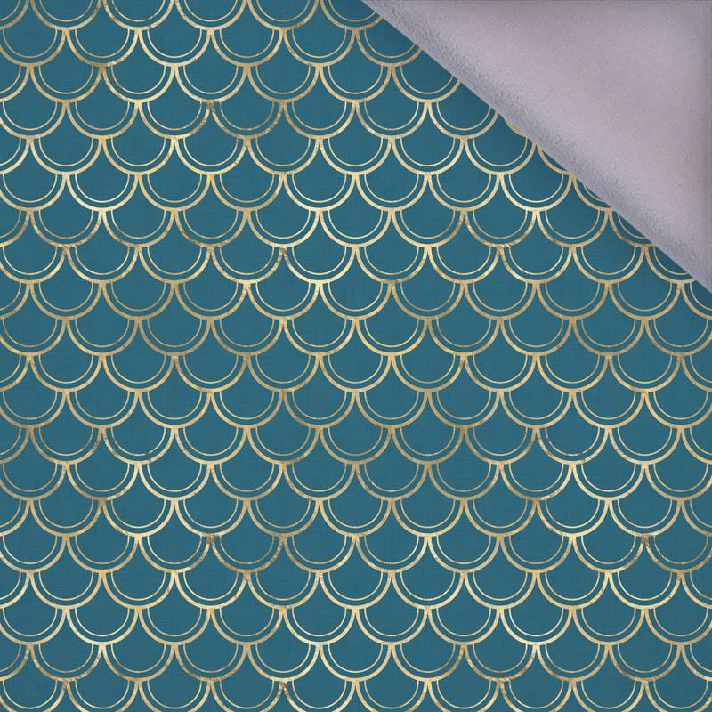 GOLDEN FISH SCALES pat. 2 (GOLDEN OCEAN) / sea blue - softshell