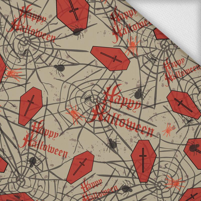 HALLOWEEN WEB COFFINS - looped knit SP250