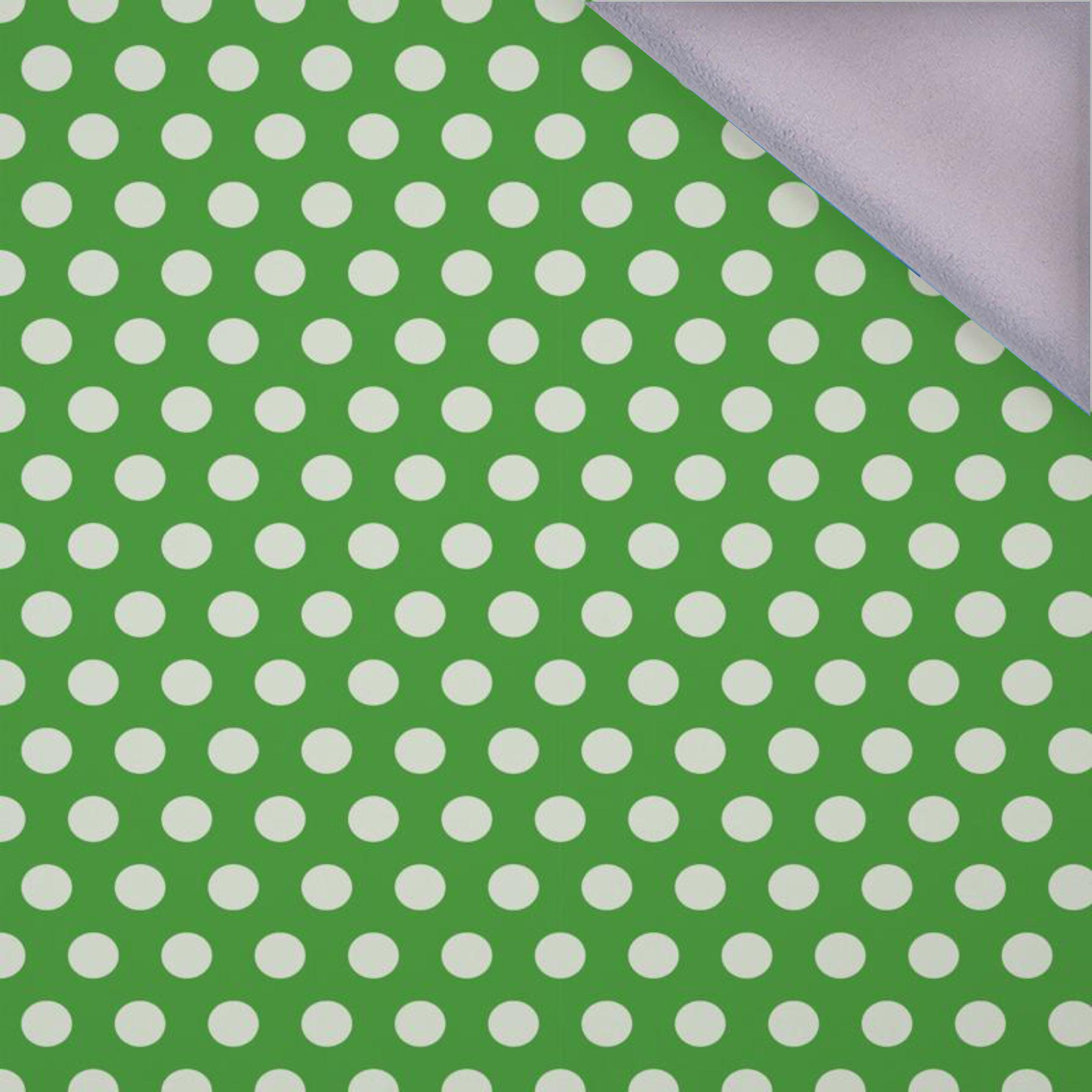 WHITE DOTS / green - softshell
