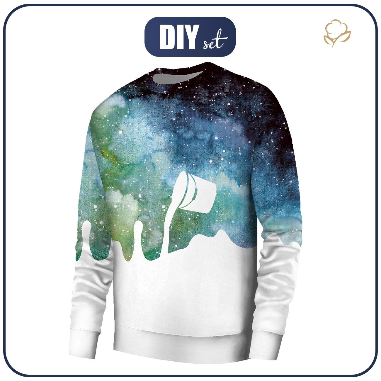 MEN’S SWEATSHIRT (OREGON) BASIC - GALACTIC JOURNEY pat. 3 - sewing set