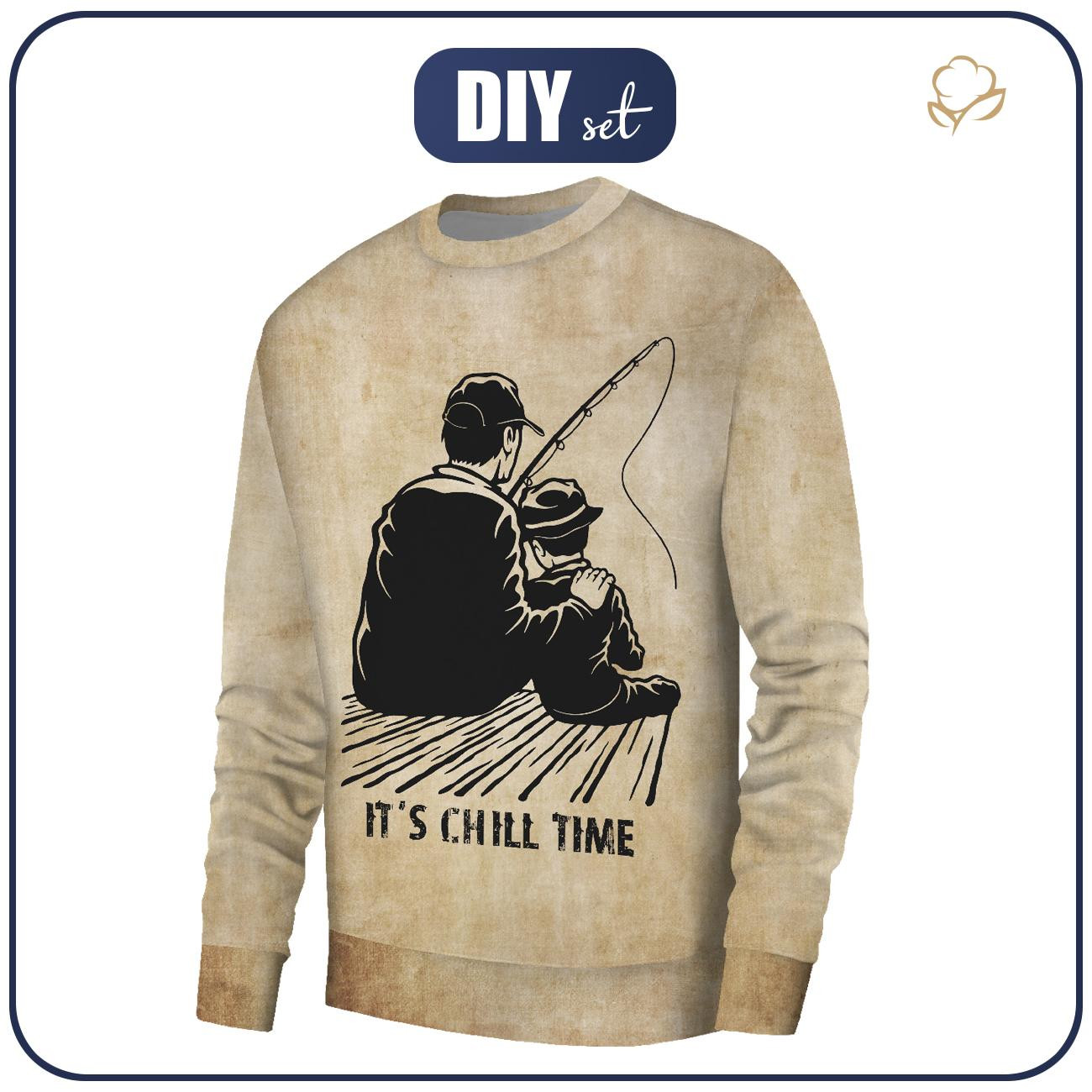 MEN’S SWEATSHIRT (OREGON) BASIC - IT'S CHILL TIME - sewing set