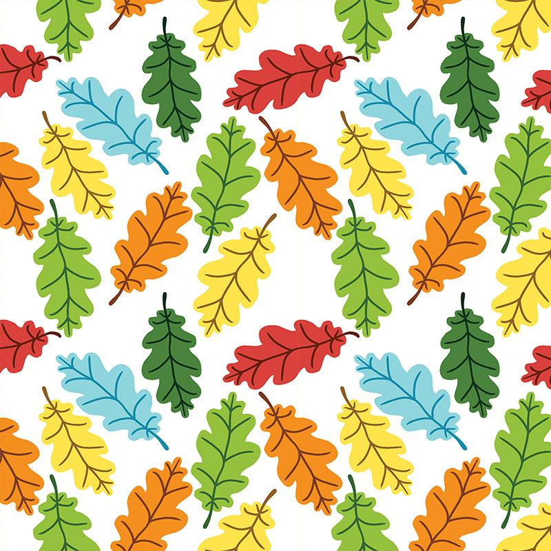 OKTOBERFEST LEAVES - Cotton woven fabric