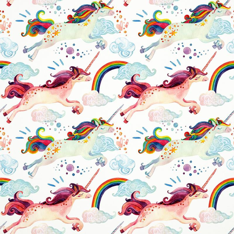 RAINBOW UNICORNS - Cotton woven fabric
