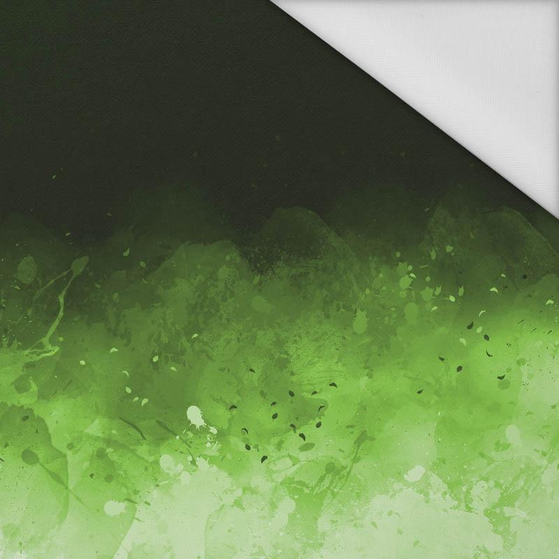 SPECKS (green) / black - panel Waterproof woven fabric