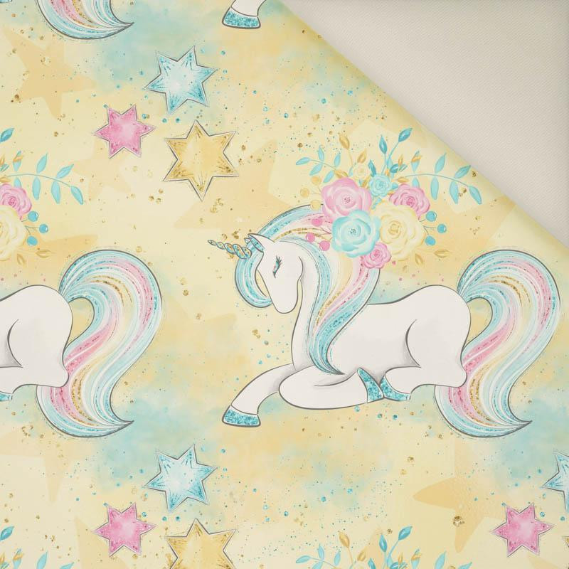 UNICORNS AND FLOWERS pat. 1 (WONDERLAND)- Upholstery velour 