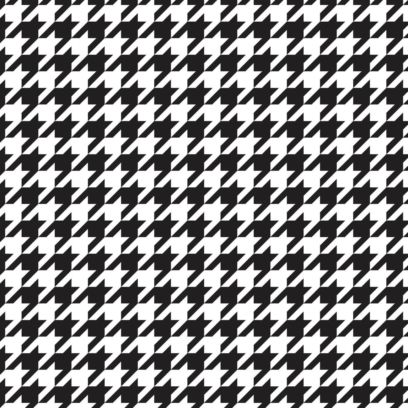 BLACK HOUNDSTOOTH / WHITE