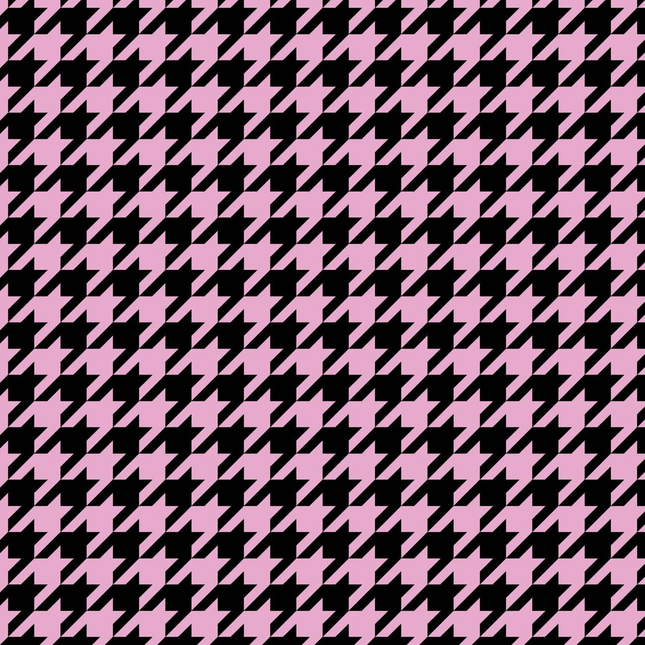 BLACK HOUNDSTOOTH / pink