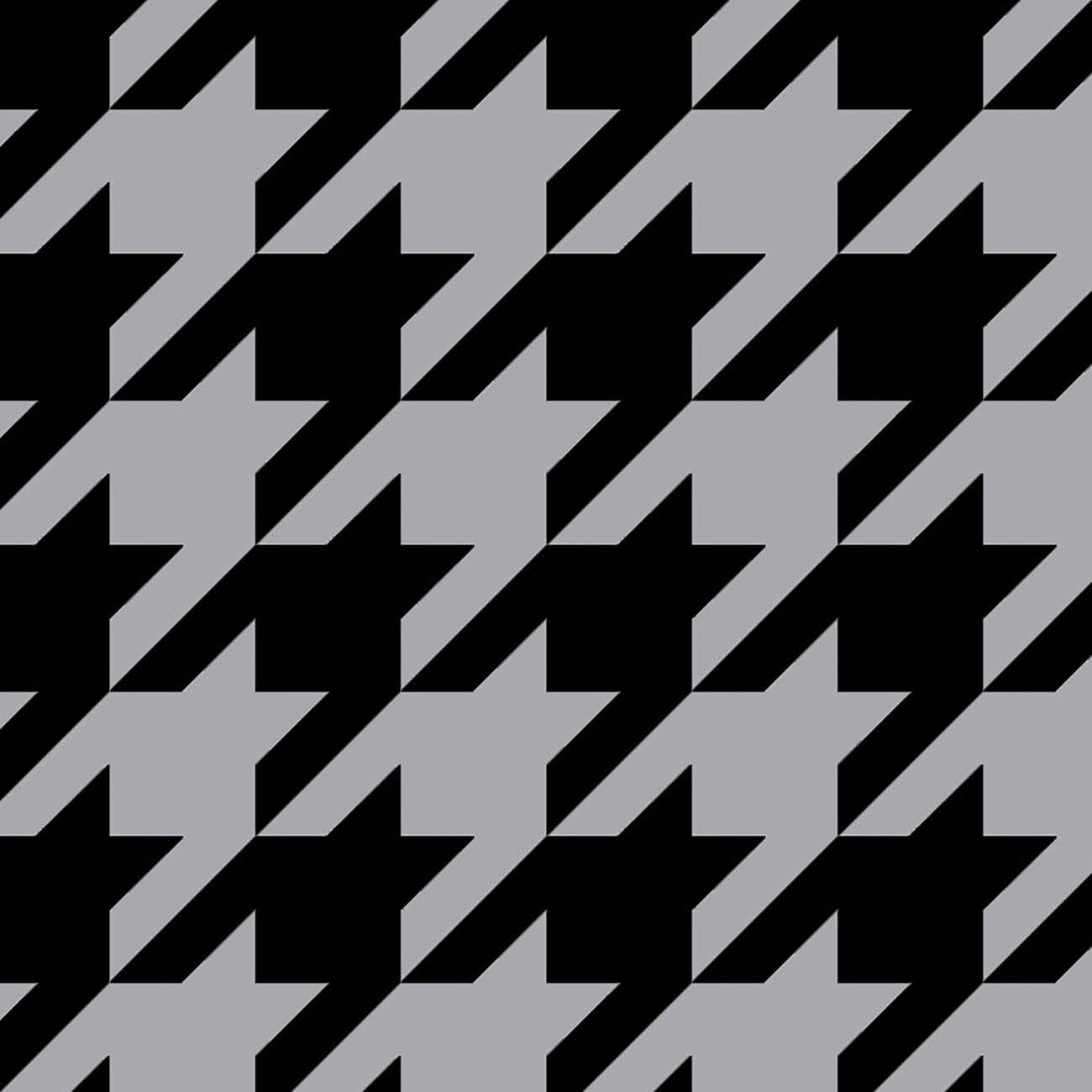 BLACK HOUNDSTOOTH (big) / grey