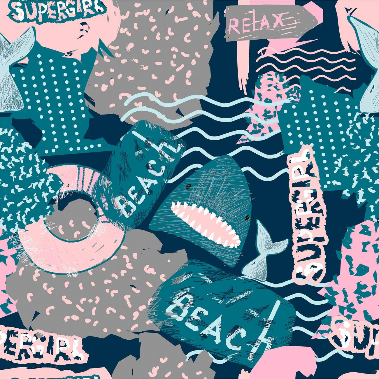 GRAFFITI SHARKS / navy