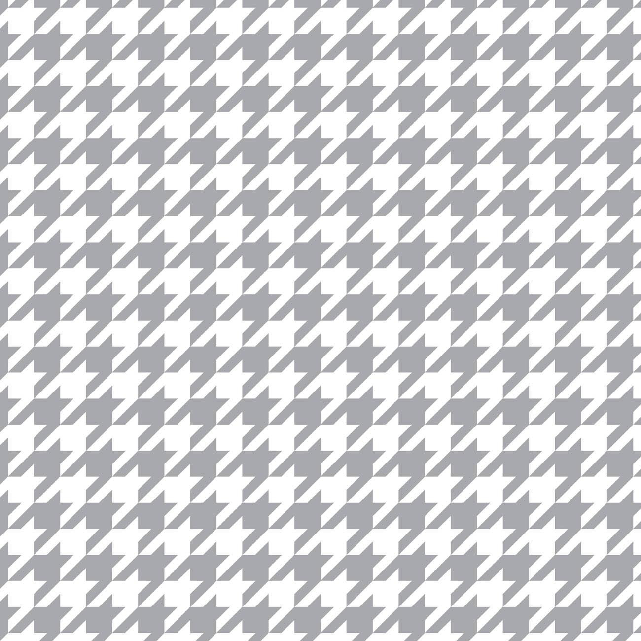 GREY HOUNDSTOOTH / WHITE