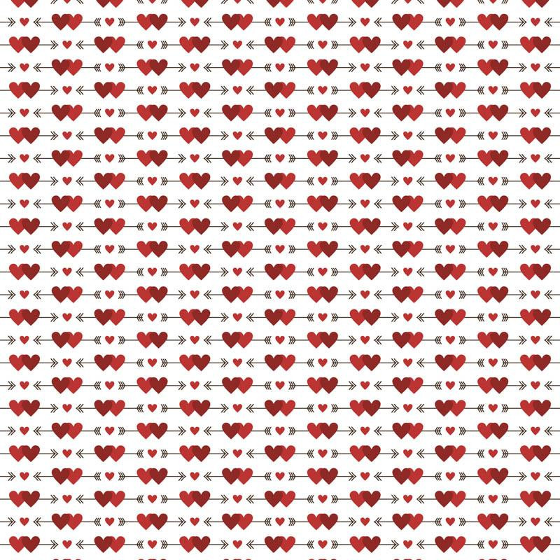ARROWS AND HEARTS pat. 2 / white (VALENTINE'S MIX)