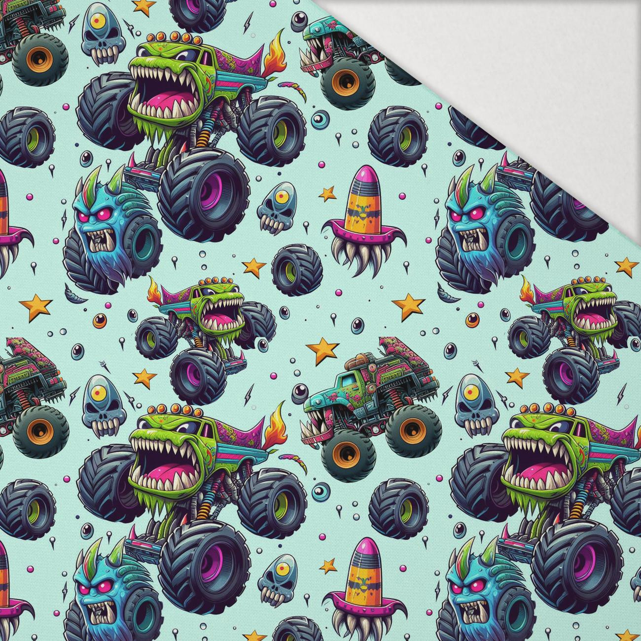 MONSTER TRUCK PAT. 3 - Hydrophobic brushed knit MONSTER TRUCK PAT. 3 - Hydrophobic brushed knit