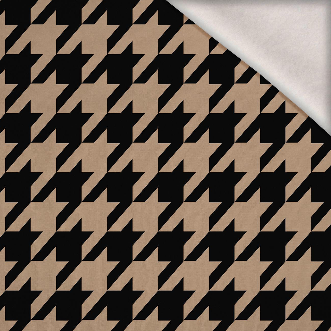 BLACK HOUNDSTOOTH / BEIGE - brushed knitwear with elastane ITY