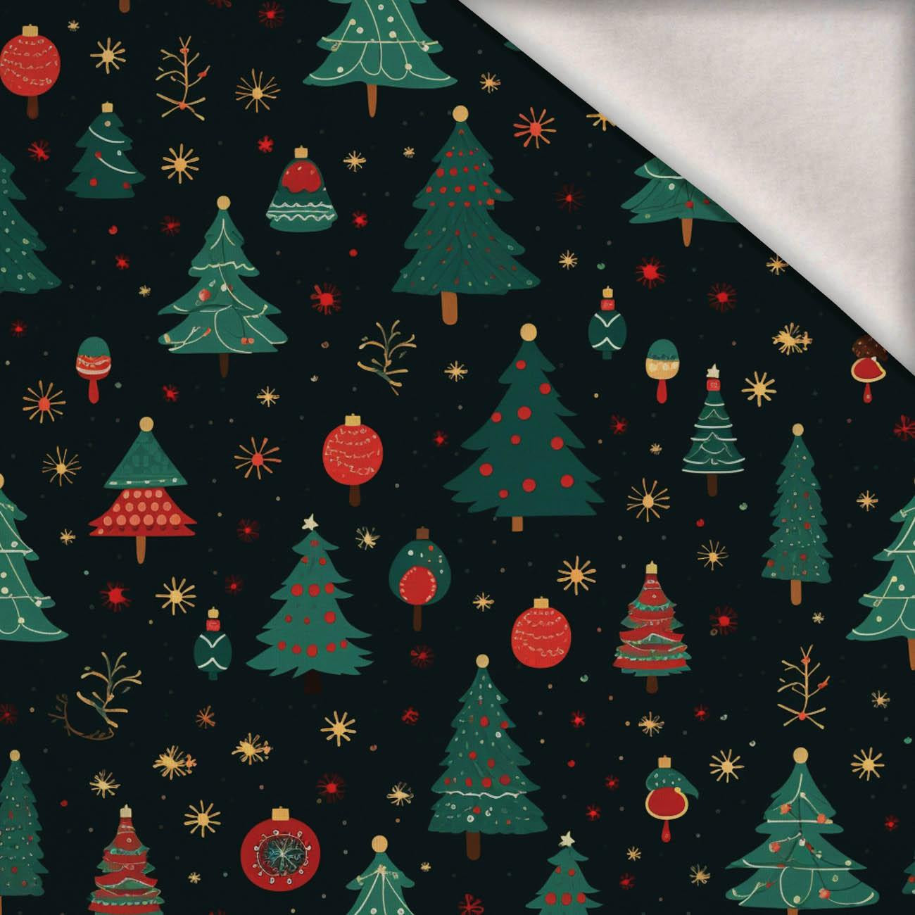 CHRISTMAS TREE PAT. 1 - brushed knitwear with elastane ITY
