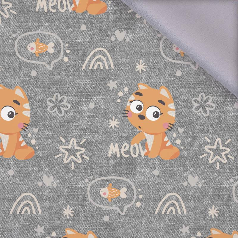 CATS / meow (CATS WORLD ) / ACID WASH GREY  - softshell