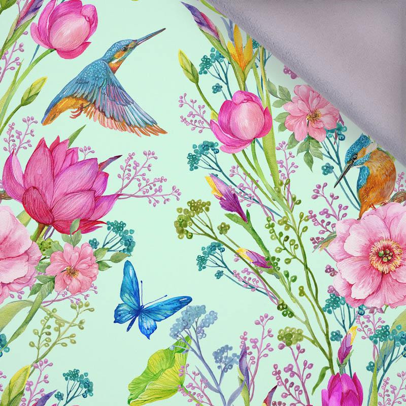 KINGFISHERS AND BUTTERFLIES (KINGFISHERS IN THE MEADOW) / mint - softshell