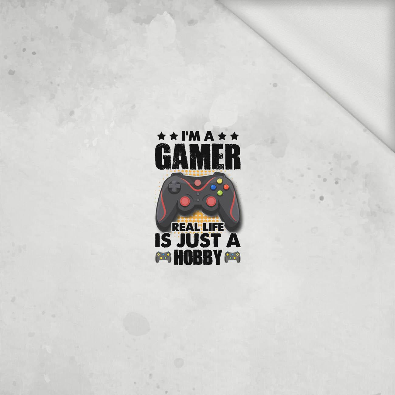 GAMER / white - panel (60cm x 50cm) looped knit