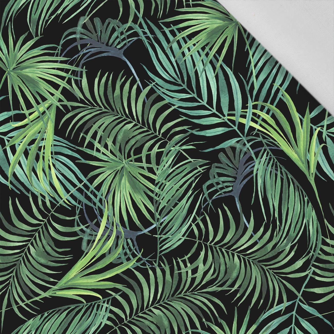 PALM LEAVES pat. 3 / green - Cotton woven fabric