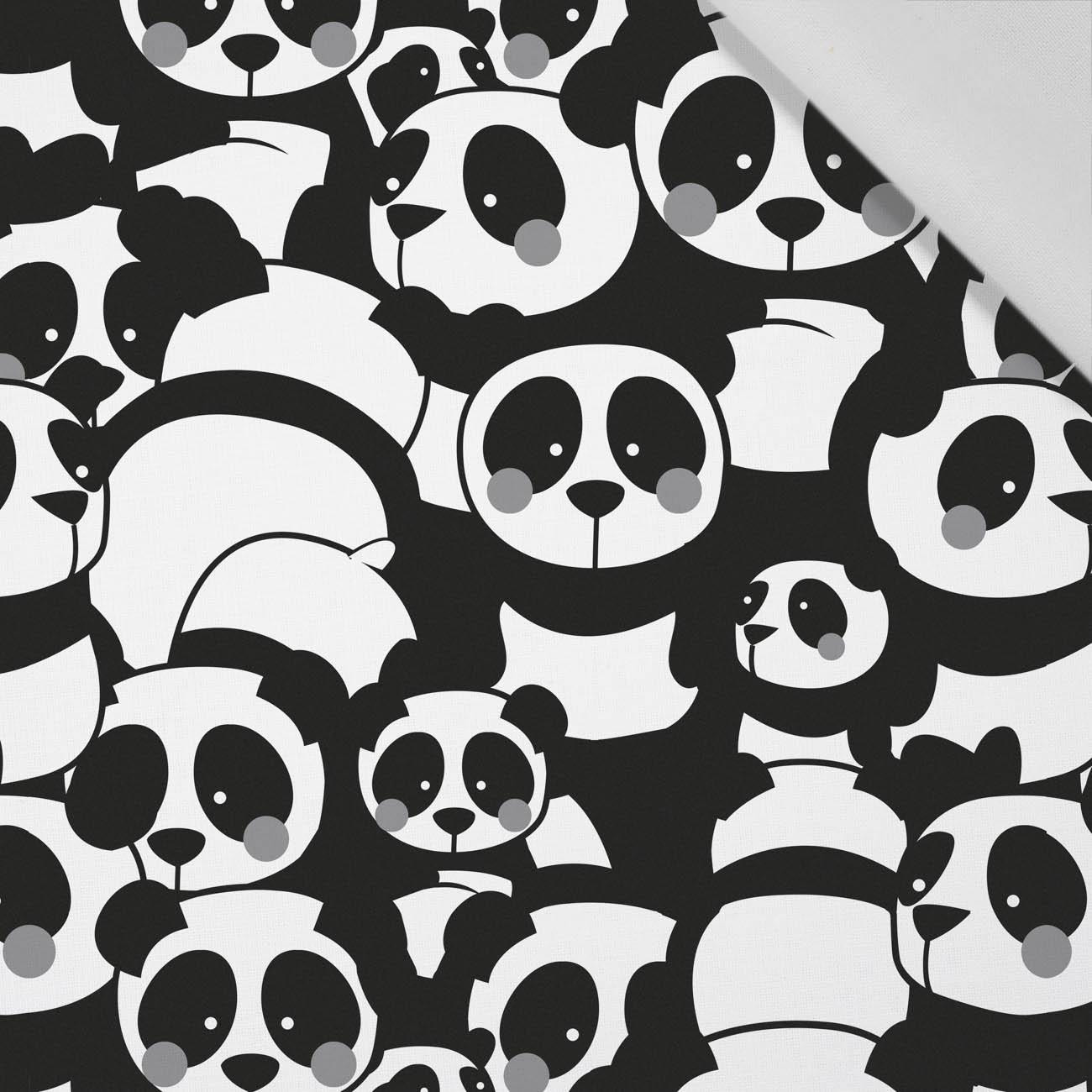 PANDAS / grey - Cotton woven fabric