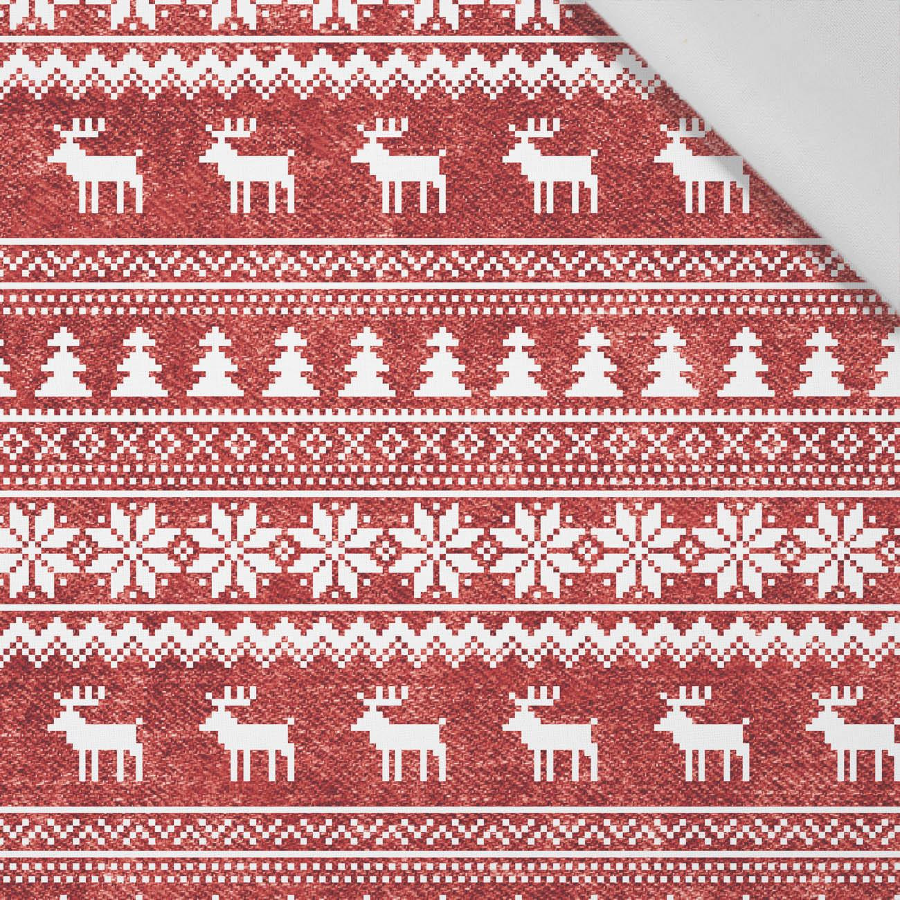 REINDEERS PAT. 2 / ACID WASH RED - Cotton woven fabric