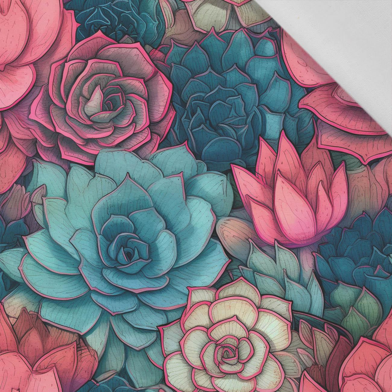 SUCCULENT PLANTS PAT. 6 - Cotton woven fabric