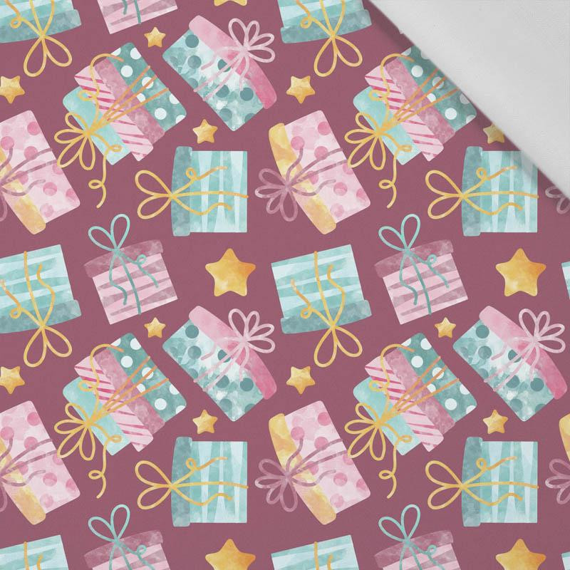 CHRISTMAS PRESENTS / STARS (CHRISTMAS PENGUINS) - Cotton woven fabric