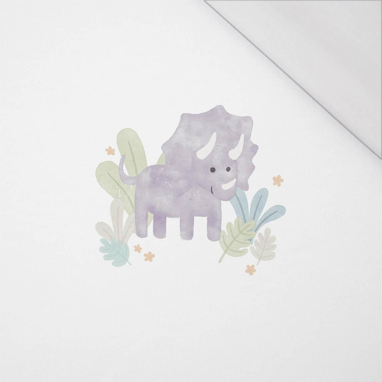 PAINTED TRICERATOPS - PANEL (60cm x 50cm) SINGLE JERSEY