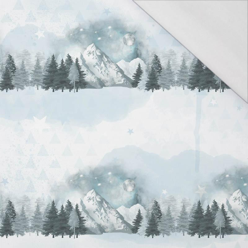 NIGHT (WINTER IN THE MOUNTAINS) - single jersey with elastane 