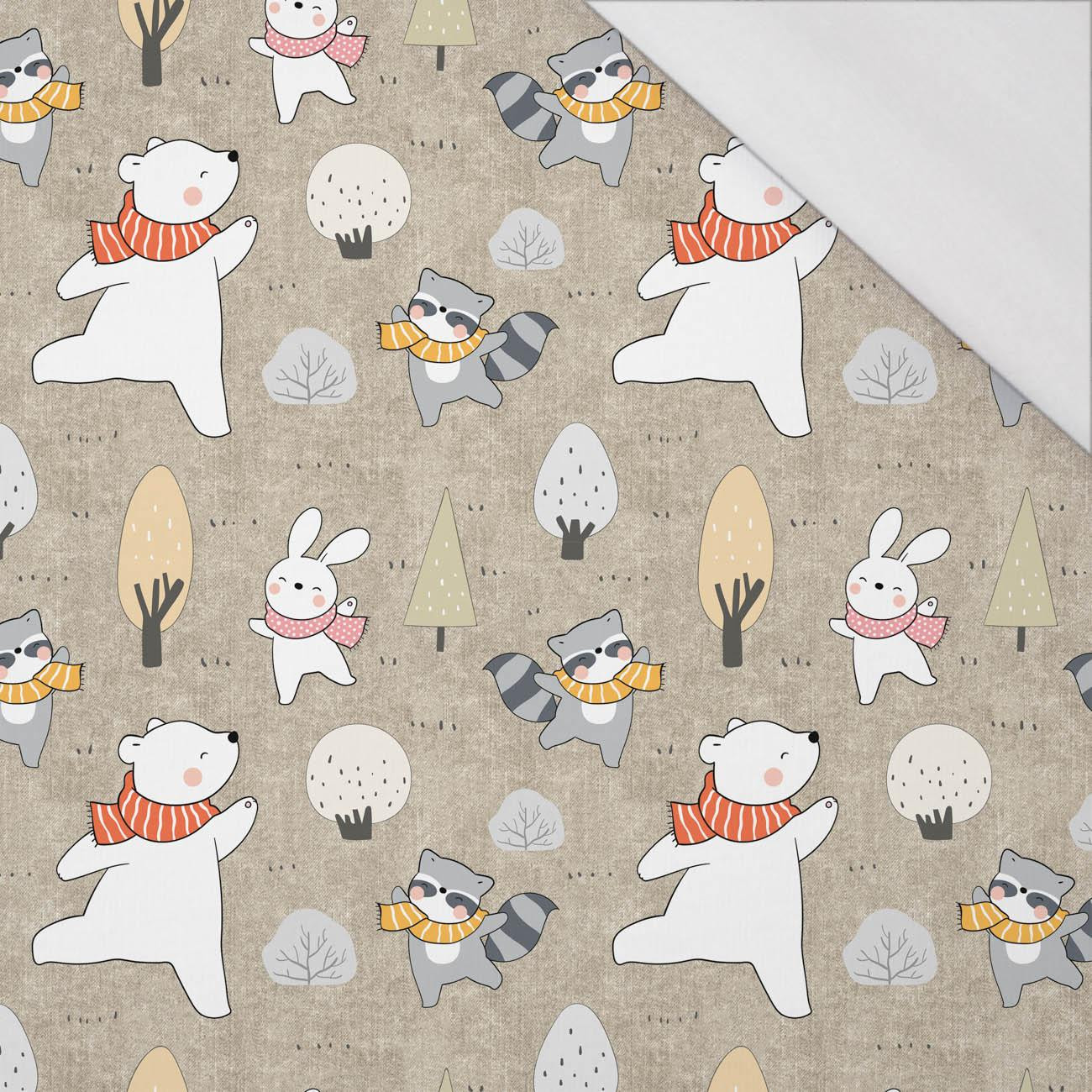 WINTER PARTY PAT. 1 (WINTER FUN) / ACID WASH BEIGE - single jersey with elastane 